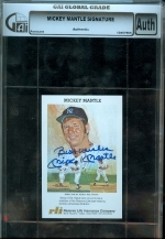 Mickey Mantle Autographed Postcard (New York Yankees)